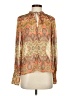 MNG 100% Polyester Paisley Orange Long Sleeve Blouse Size 2 - photo 1