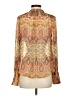 MNG 100% Polyester Paisley Orange Long Sleeve Blouse Size 2 - photo 2