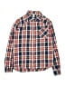 American Apparel 100% Cotton Plaid Red Long Sleeve Button-Down Shirt Size S (kids) - photo 1