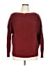 Jessica Simpson 100% Acrylic Chevron-herringbone Burgundy Pullover Sweater Size XL - photo 1