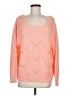 Unbranded 100% Acrylic Hearts Orange Pullover Sweater Size M - photo 1