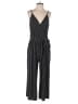 Kaileigh Stripes Black Jumpsuit Size L - photo 1