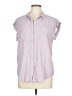 Jachs Girlfriend Purple Short Sleeve Blouse Size L - photo 1