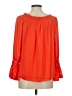 Ungaro 100% Polyester Orange 3/4 Sleeve Blouse Size M - photo 2