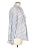 Assorted Brands 100% Cotton Stripes Silver Blue Long Sleeve Button-Down Shirt Size L - photo 4