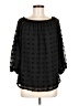 Unbranded 100% Polyester Black 3/4 Sleeve Blouse Size M - photo 1