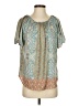Sundance 100% Polyester Teal Short Sleeve Blouse Size XS - photo 1