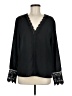 Shein 100% Polyester Black Long Sleeve Blouse Size 8 - 10 - photo 1