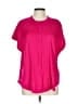 Old Navy 100% Polyester Pink Short Sleeve Blouse Size L - photo 1