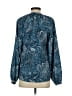 MICHAEL Michael Kors 100% Polyester Paisley Blue Long Sleeve Blouse Size S - photo 2