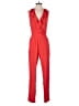 Marilyn Monroe 100% Rayon Solid Orange Red Jumpsuit Size L - photo 1