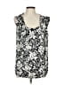 Talbots 100% Polyester Black Sleeveless Blouse Size L - photo 1