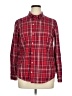 Charter Club 100% Cotton Plaid Red Long Sleeve Button-Down Shirt Size 16 - photo 1