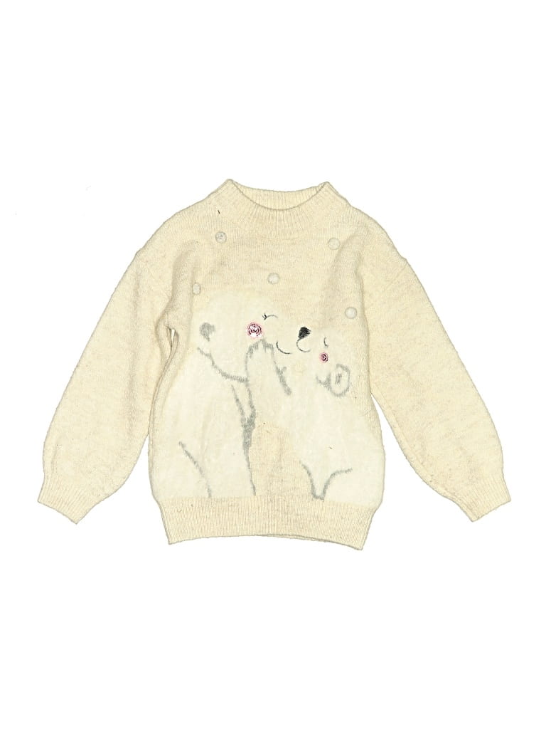 Pre-owned Primark Kids' Pullover Sweater In White