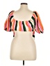 ELOQUII Pink Short Sleeve Blouse Size 16 - photo 2