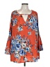 Oddi Orange 3/4 Sleeve Blouse Size 2X - photo 1