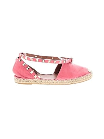 Valentino Leather Ankle Strap Rockstud Espadrilles (view 1)