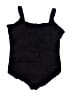 Lands' End 100% Nylon Solid Black One Piece Swimsuit Size 24 waist - photo 1
