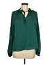 Great Jones 100% Polyester Green Long Sleeve Blouse Size M - photo 1