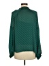 Great Jones 100% Polyester Green Long Sleeve Blouse Size M - photo 2