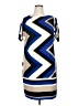 Studio One Chevron-herringbone Blue Casual Dress Size XL - photo 1