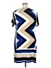 Studio One Chevron-herringbone Blue Casual Dress Size XL - photo 2