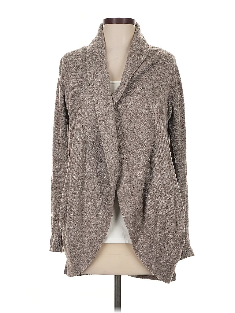 Pre-owned Barefoot Dreams Cardigan Sweater In Gray