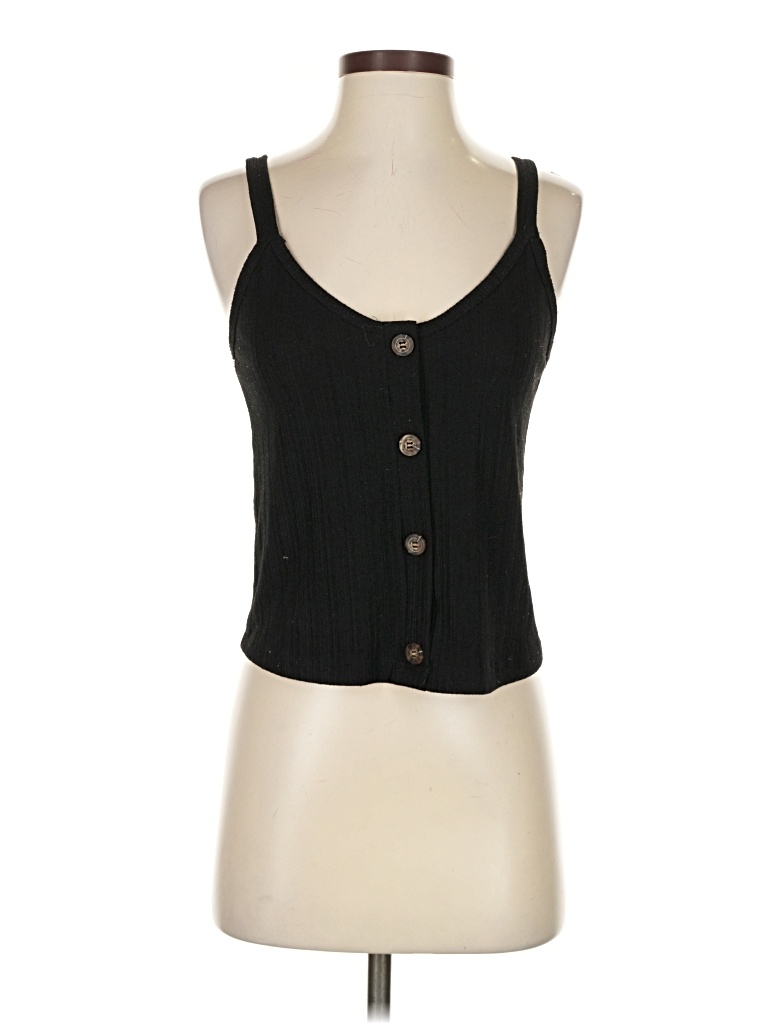 Pre-owned Sienna Sky Tank Top Black Sweetheart Neckline Tops