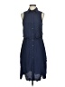 Parker 100% Polyester Solid Blue Casual Dress Size S - photo 1