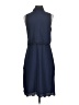 Parker 100% Polyester Solid Blue Casual Dress Size S - photo 2