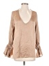 Tutu & Lilli 100% Polyester Tan 3/4 Sleeve Blouse Size S - photo 1