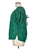 Escapada 100% Rayon Green Short Sleeve Blouse Size L - photo 5