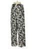 Intempo 100% Polyester Paisley Black Silver Casual Pants Size S - photo 2