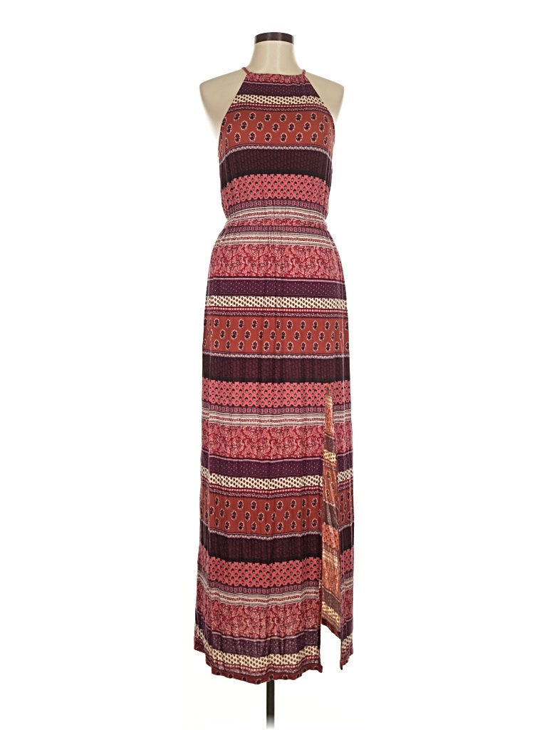 Pre-owned American Eagle Outfitters Casual Dress In Burgundy