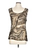Alberto Makali 100% Polyester Brown Sleeveless Blouse Size L - photo 1