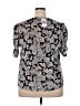 MICHAEL Michael Kors Paisley Silver Short Sleeve Blouse Size XXL - photo 2
