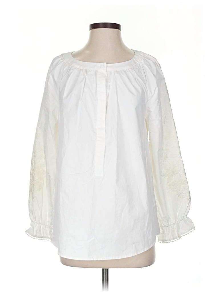 Pre-owned Gibson Latimer 3/4 Sleeve Blouse In White