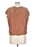 Everlane 100% Viscose Brown Short Sleeve Blouse Size L - photo 2