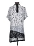 Helmut Lang 100% Silk Gray Short Sleeve Silk Top Size S - photo 2