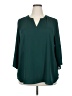 Chaus 100% Polyester Teal 3/4 Sleeve Blouse Size 2X - photo 1