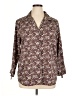 Covington 100% Polyester Floral Burgundy 3/4 Sleeve Blouse Size 16-18 - photo 1