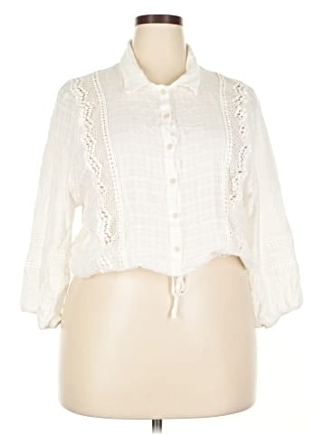 American Rag Cie 3/4 Sleeve Button-Down Shirt (view 1)