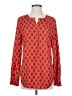 J.Crew Factory Store 100% Polyester Red Long Sleeve Blouse Size S - photo 1