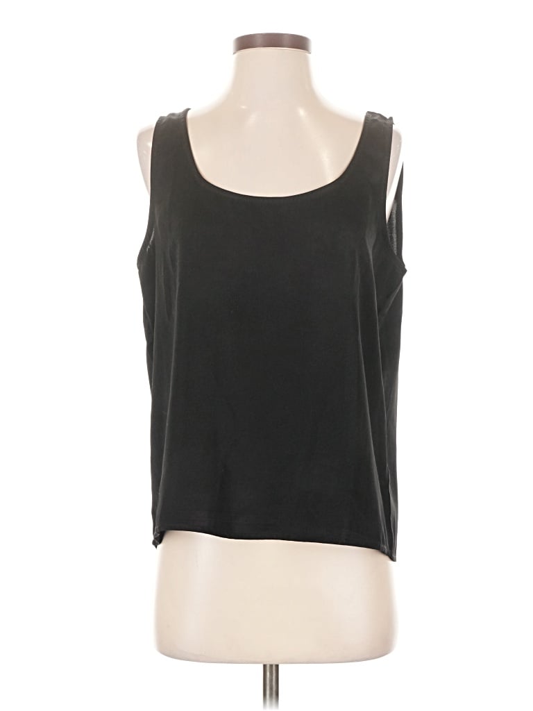 Pre-owned Mimosa Sleeveless Top Black Scoop Neck Tops