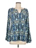 Curations Blue Long Sleeve Blouse Size M - photo 1