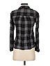 Dizzy Lizzy 100% Rayon Plaid Black Long Sleeve Button-Down Shirt Size XS - photo 2
