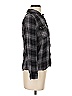 Dizzy Lizzy 100% Rayon Plaid Black Long Sleeve Button-Down Shirt Size XS - photo 4