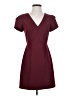 Milly Solid Burgundy Casual Dress Size 0 - photo 1