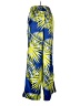Jijil 100% Polyester Tropical Blue Casual Pants Size EU 40 / US 10 - photo 1