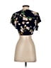 Assorted Brands 100% Rayon Black Blue Short Sleeve Blouse Size S (estimated) - photo 2